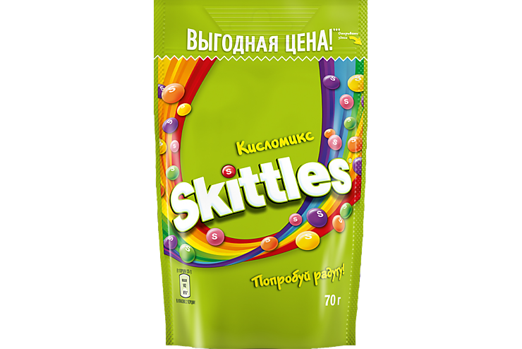 Драже фруктовые «Skittles» Кисломикс, 70 г