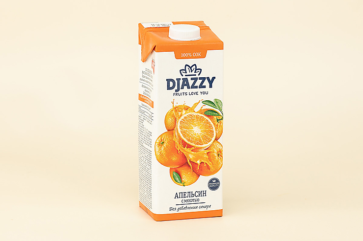 Сок «Djazzy» Апельсин с мякотью, 1 л