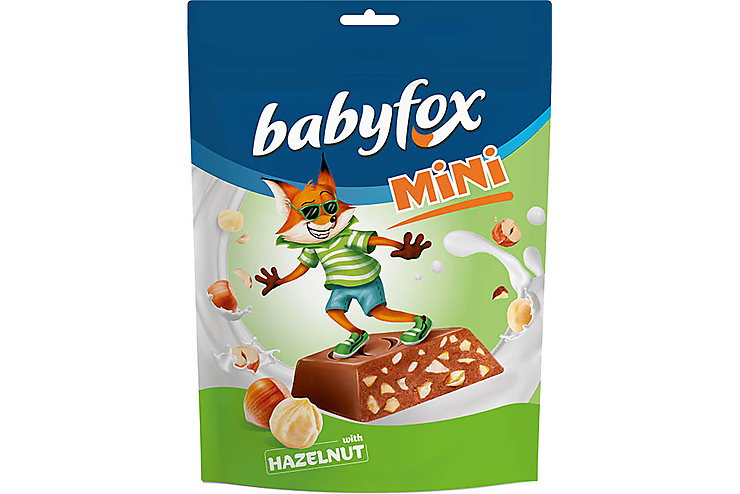 «BabyFox», конфеты шоколадные mini с фундуком, 120 г