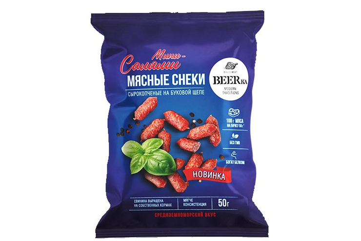 «Beerka», мясные снеки «Мини-салями», 50 г «Beerka», мясные снеки «Мини-салями», 50 г