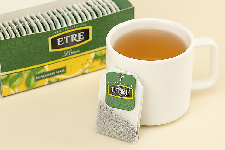 Чай зеленый «Etre» с лимоном, 25 пакетиков, 50 г