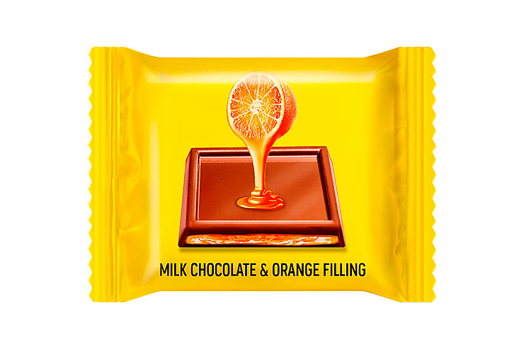 «OZera», молочный шоколад Milk & Orange filling с желейной апельсиновой начинкой (коробка 1,2 кг)