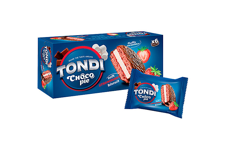 «Tondi», choco Pie клубничный, 180 г