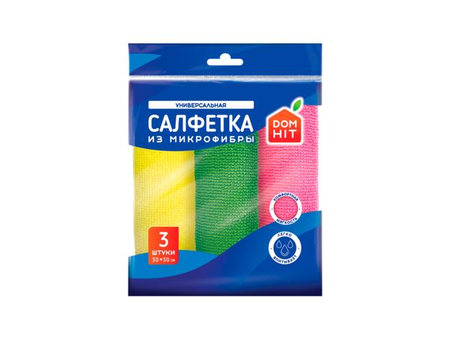 Салфетка «DOMHIT» из микрофибры, 3шт