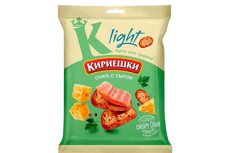 «Кириешки Light», сухарики со вкусом «Сёмга с сыром», 33 г «Кириешки Light», сухарики со вкусом «Сёмга с сыром», 33 г