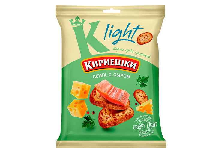 «Кириешки Light», сухарики со вкусом «Сёмга с сыром», 80 г «Кириешки Light», сухарики со вкусом «Сёмга с сыром», 80 г