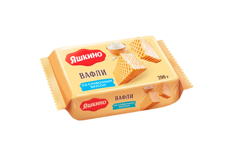 «Яшкино», вафли «Сливочные», 200 г «Яшкино», вафли «Сливочные», 200 г