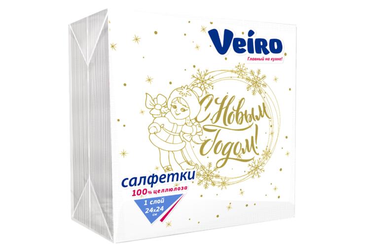 Салфетки «Veiro» однослойные, с рисунком, 50 шт