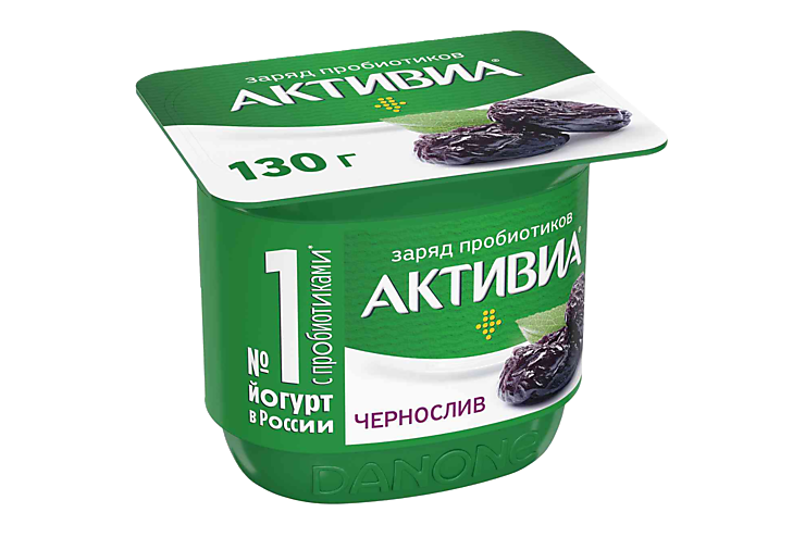 Биойогурт 2.9% «Активиа» Чернослив, 130 г