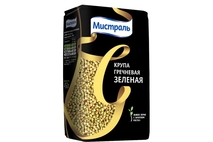 Крупа гречневая «Мистраль» Зеленая, 450 г – купить по приятной цене с ...