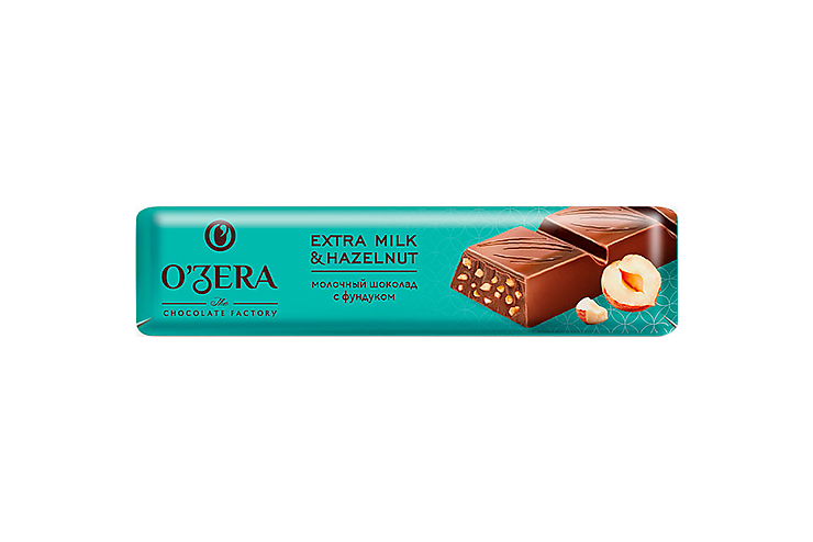 «OZera», шоколад молочный Extra milk & Hazelnut, 45 г