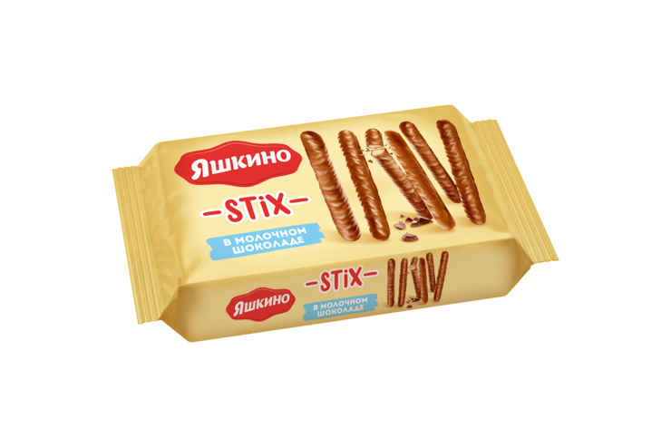 Печенье «Яшкино» Stix в молочном шоколаде, 130 г – купить по приятной ...