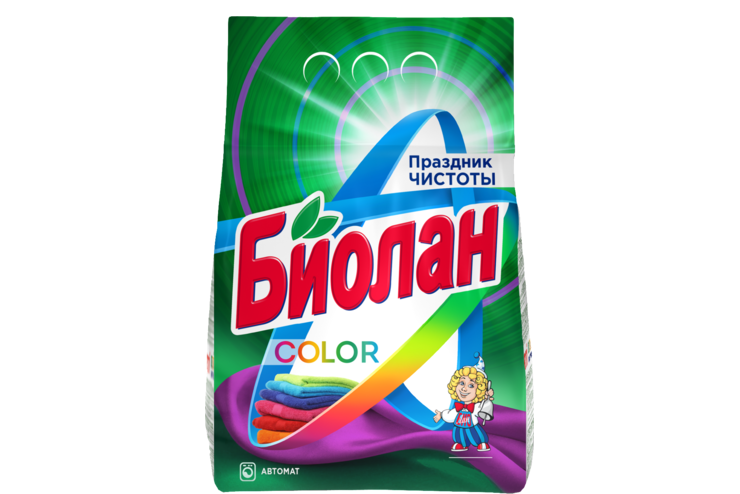 Стиральный порошок «Биолан» Color автомат Праздник чистоты, 1,2 кг ...