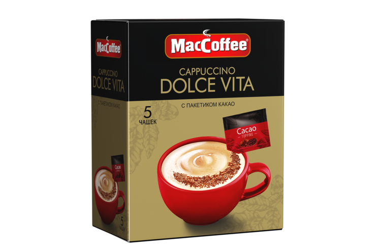 Кофейный напиток «MacCoffee» Cappuccino Dolce Vita с какао, 120 г ...