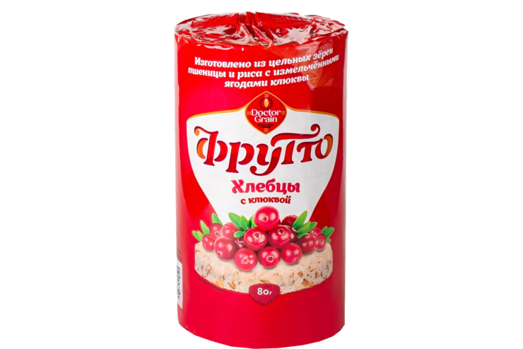 Хлебцы «Doctor Grain» Фрутто с клюквой, 80 г – купить по приятной цене ...