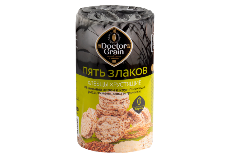 Хлебцы «Doctor Grain» Пять злаков, 80 г – купить по приятной цене с ...