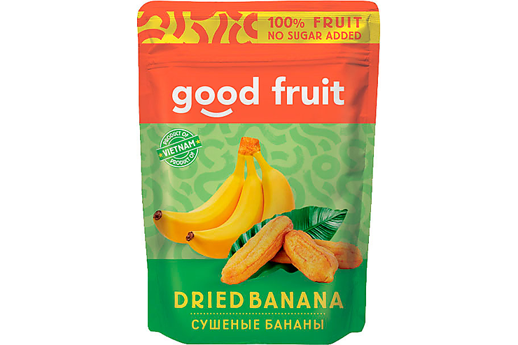 «GOOD FRUIT», бананы сушеные, 100 г