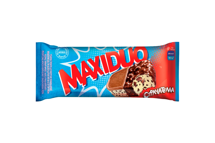 Мороженое сендвич «MAXIDUO» Страчателла, 92 г Мороженое сендвич «MAXIDUO» Страчателла, 92 г