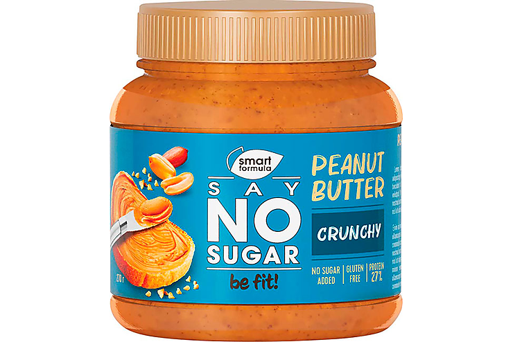 «Smart Formula», арахисовая паста Say No Sugar без сахара с дробленым арахисом 27% протеина, 270 г