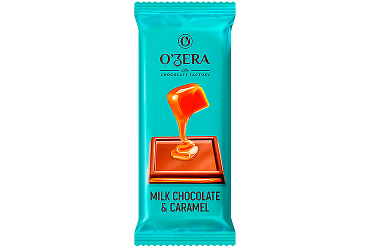 «O'Zera», молочный шоколад Milk & Caramel с мягкой карамельной начинкой, 24 г