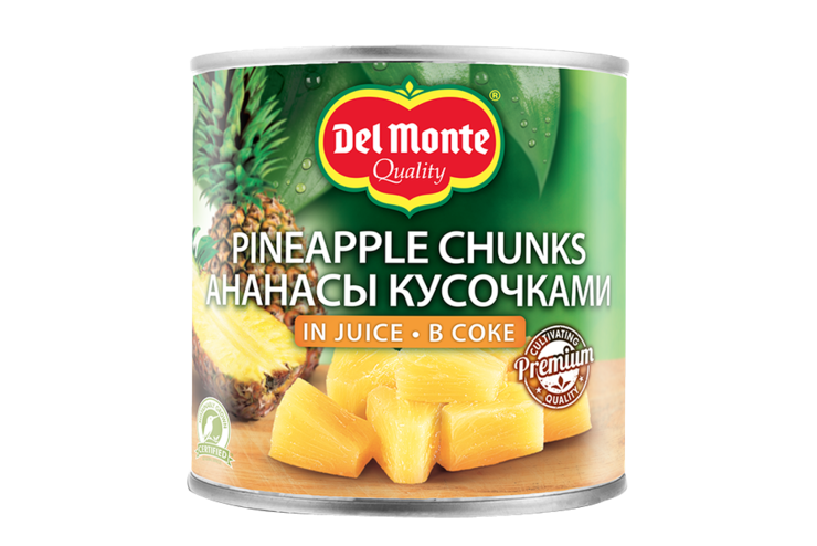 Ананасы кусочками «Del Monte» в соке, 435 г – купить по приятной цене с ...