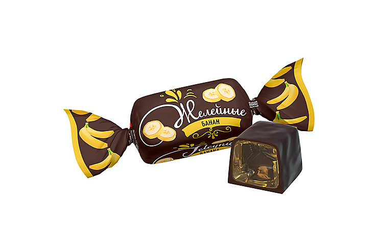 Конфеты желейные «Банановые» (упаковка 0,5 кг)