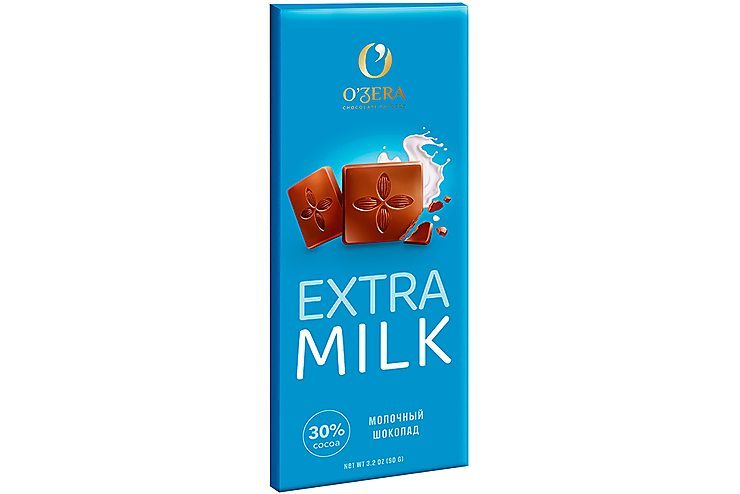 «OZera», шоколад молочный Extra milk, 90 г