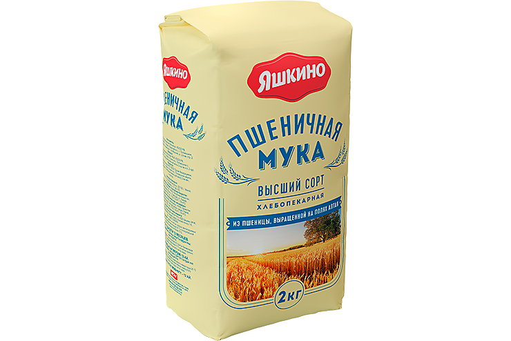 Мука пшеничная высшего сорта «Яшкино», 2 кг - купить по цене производителя  с бесплатной доставкой в интернет-магазине KDV
