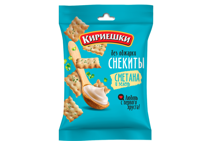 Снекиты «Кириешки» Сметана с зеленью, 60 г – купить по приятной цене с ...