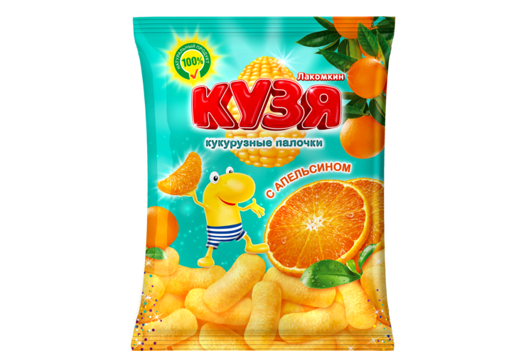 Кукурузные палочки «Кузя Лакомкин» с апельсином, 100 г – купить по ...