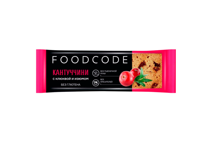 Кантуччини «Foodcode» с клюквой и изюмом, 26 г – купить по приятной ...