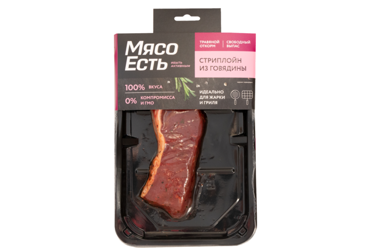 Стейк говяжий «Мясо есть» Стриплойн, замороженный, 200 г – купить по ...