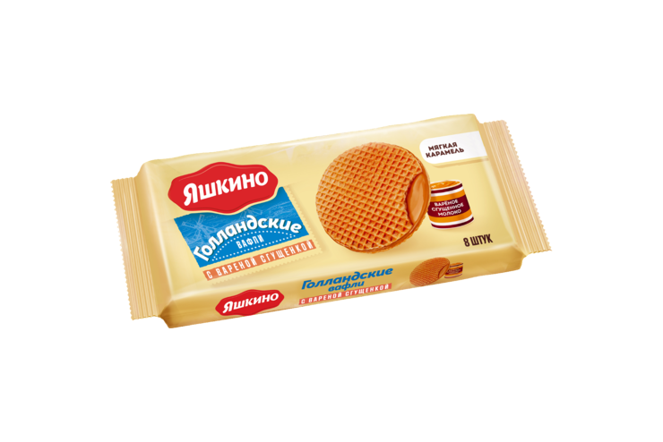 Вафли «Яшкино» Голландские с варёной сгущёнкой, 290 г