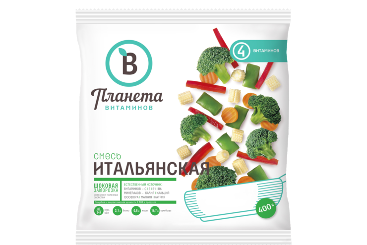 Овощная смесь «Планета витаминов» Итальянская, 400 г – купить по ...