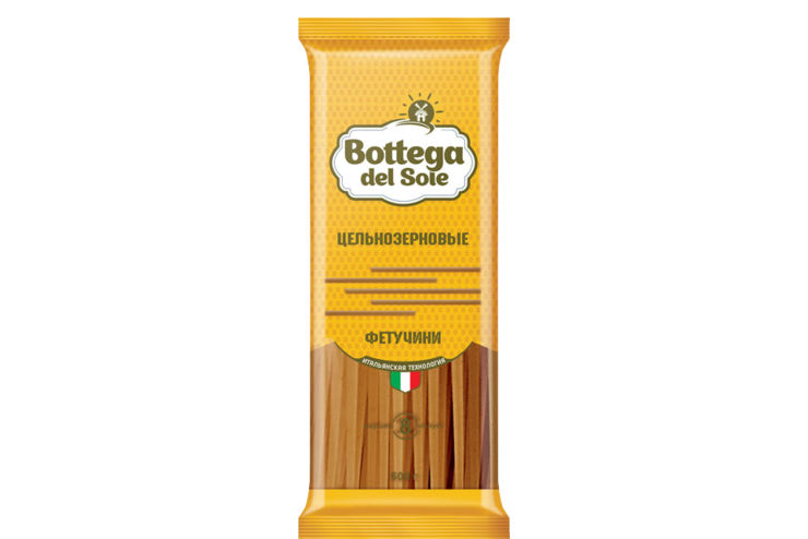Макаронные изделия «Bottega del Sole» Фетучини, цельнозерновые, 500 г ...