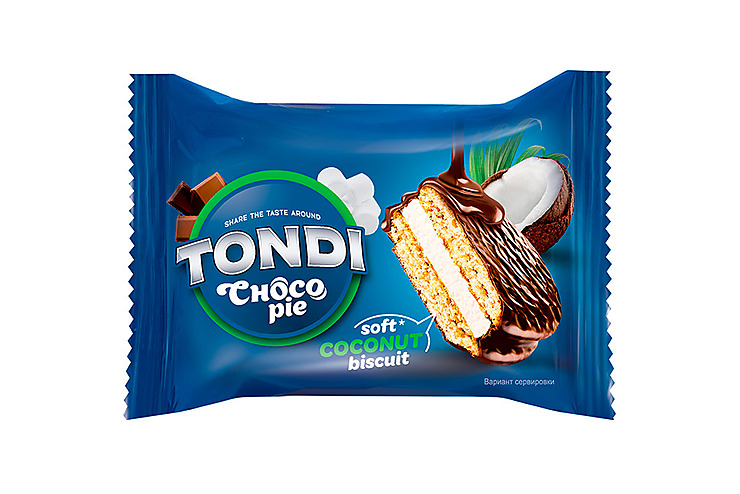 «Tondi», choco Pie кокосовый (коробка 2,13 кг)