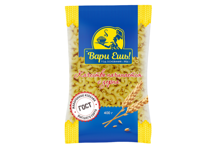 Макаронные изделия «Вари Ешь!» Рожки рифленые, 400 г – купить по ...