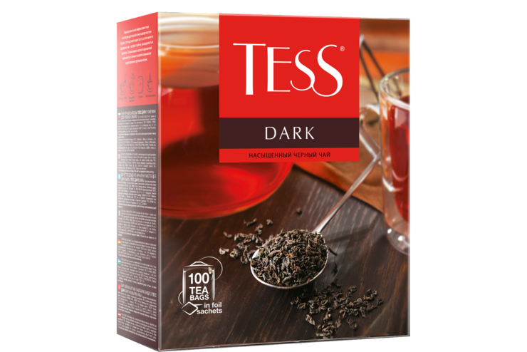 Чай черный «Tess» Dark, 100 пакетиков – купить по приятной цене с ...