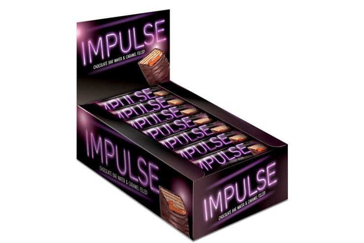 Вафли «Impulse» с мягкой карамелью в глазури, 16 г