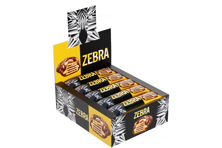 Сколько калорий содержит одна штучка зебра-конфеты?