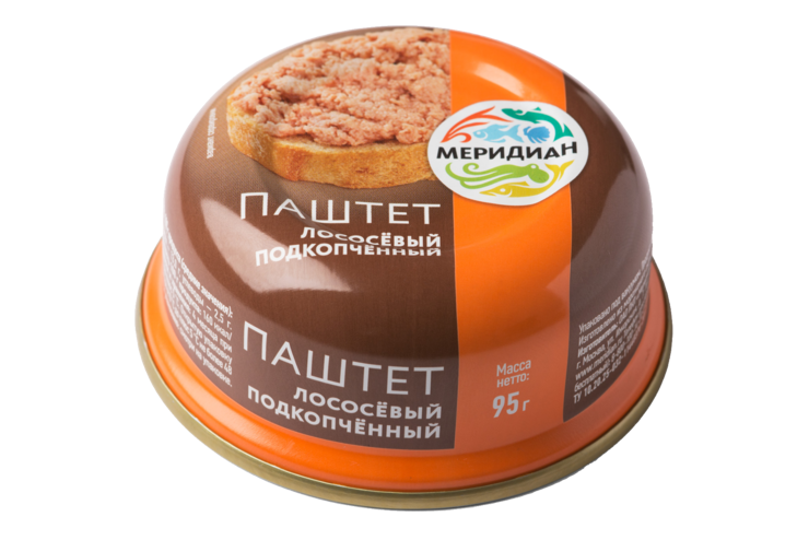 Паштет рыбный «Меридиан» Лососевый подкопченный, 95 г – купить по ...