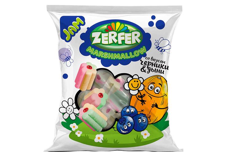 «Zerfer», маршмеллоу Jam со вкусом черники & дыни, 90 г