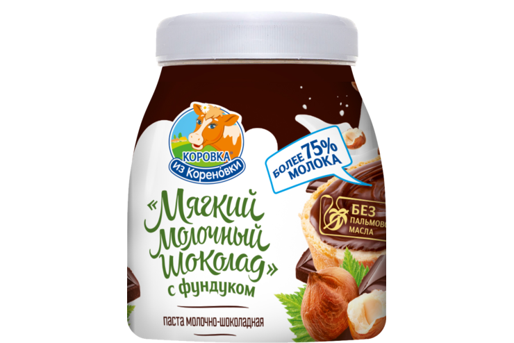 Паста молочно-шоколадная «Коровка из Кореновки» с фундуком, 330 г ...
