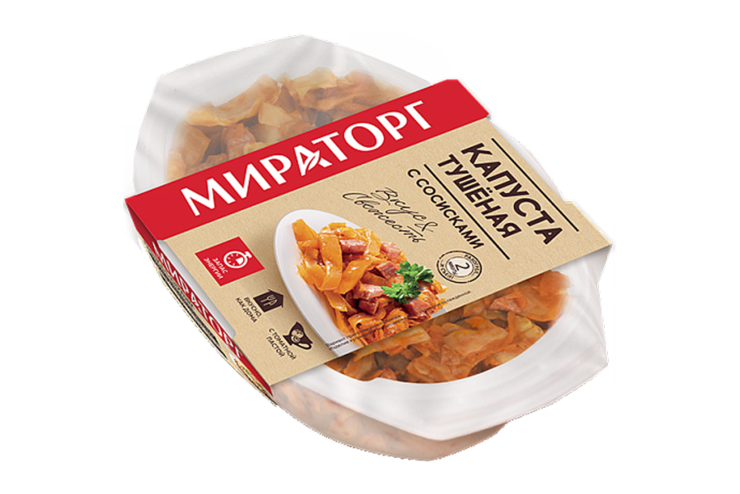 Капуста тушеная с сосисками «Мираторг», 260 г – купить по приятной цене ...