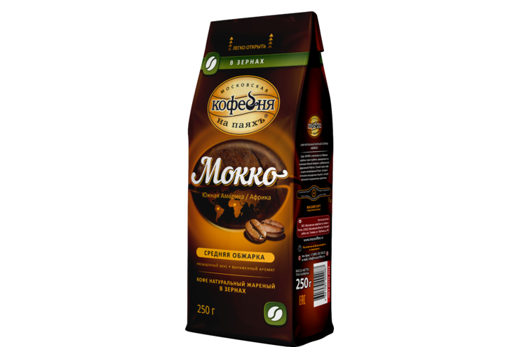 Кофе в зернах «Московская кофейня на паяхъ» Мокко, 250 г – купить по ...