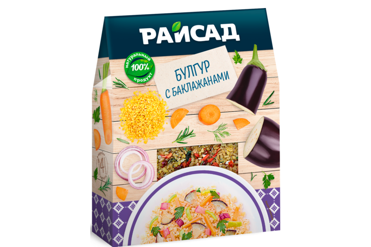 Гарнир «Райсад» булгур с баклажанами, 200 г – купить по приятной цене с ...