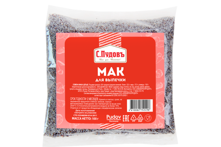 Мак «С.Пудовъ», 100 г – купить по приятной цене с доставкой на дом в ...