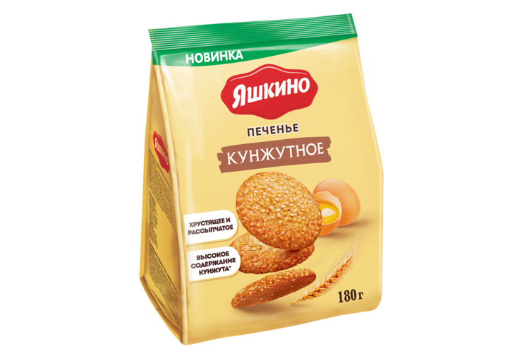 Печенье «Яшкино» кунжутное, 180 г – купить по приятной цене с доставкой ...