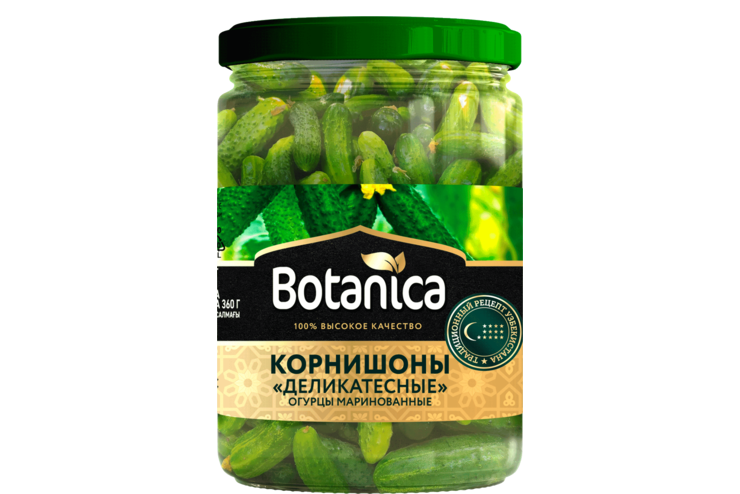 Огурцы корнишоны «Botanica» маринованные Деликатесные, 720 мл – купить ...