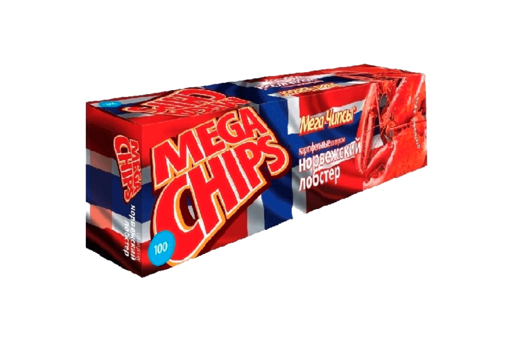 Чипсы «Mega chips» со вкусом норвежского лобстера, 100 г – купить по ...